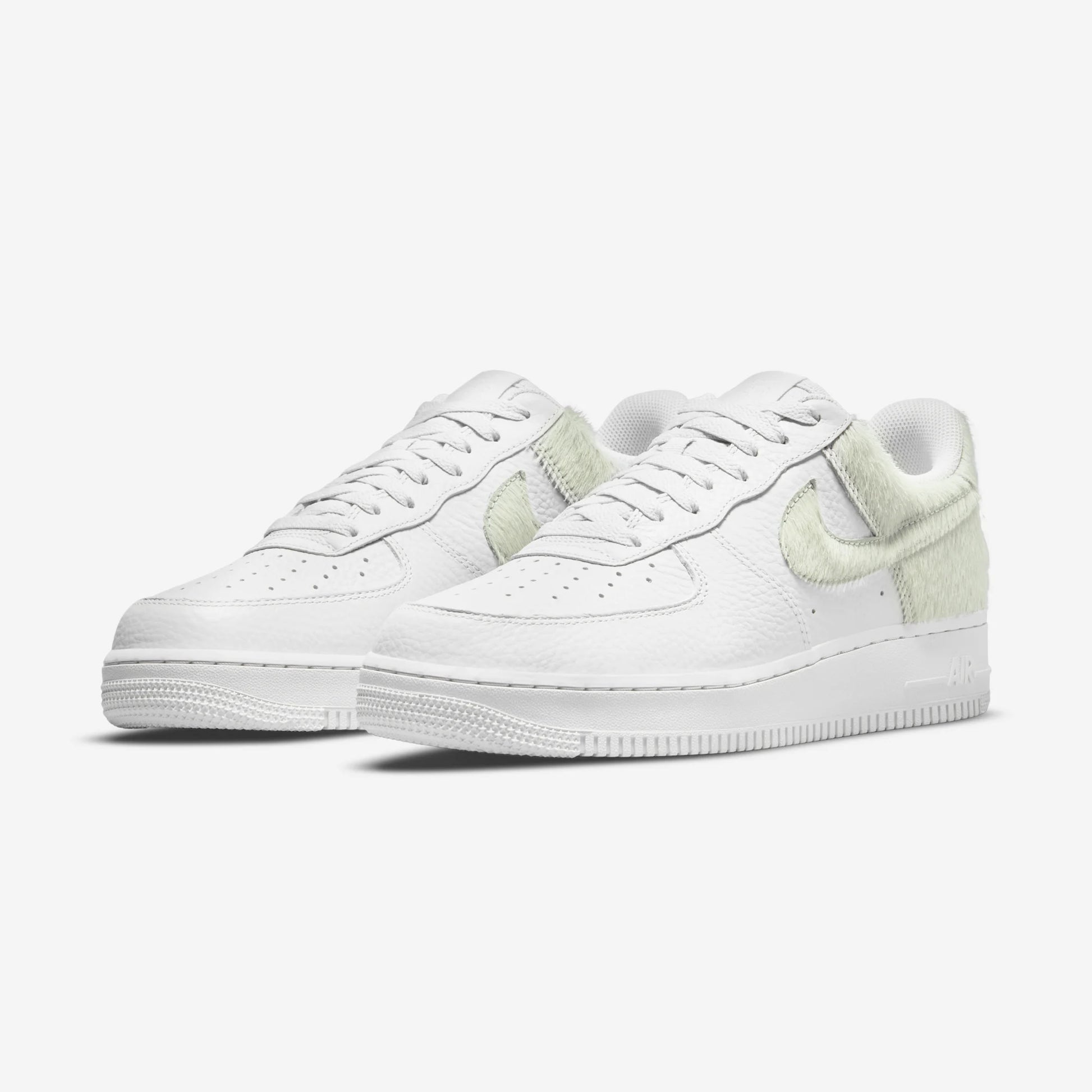 Nike Air Force 1 Low White Pony Hair Heel