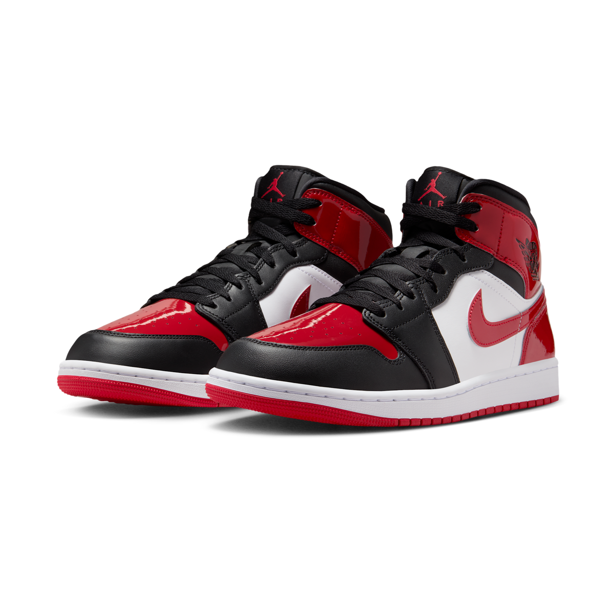 Jordan 1 Mid SE Patent Bred Toe