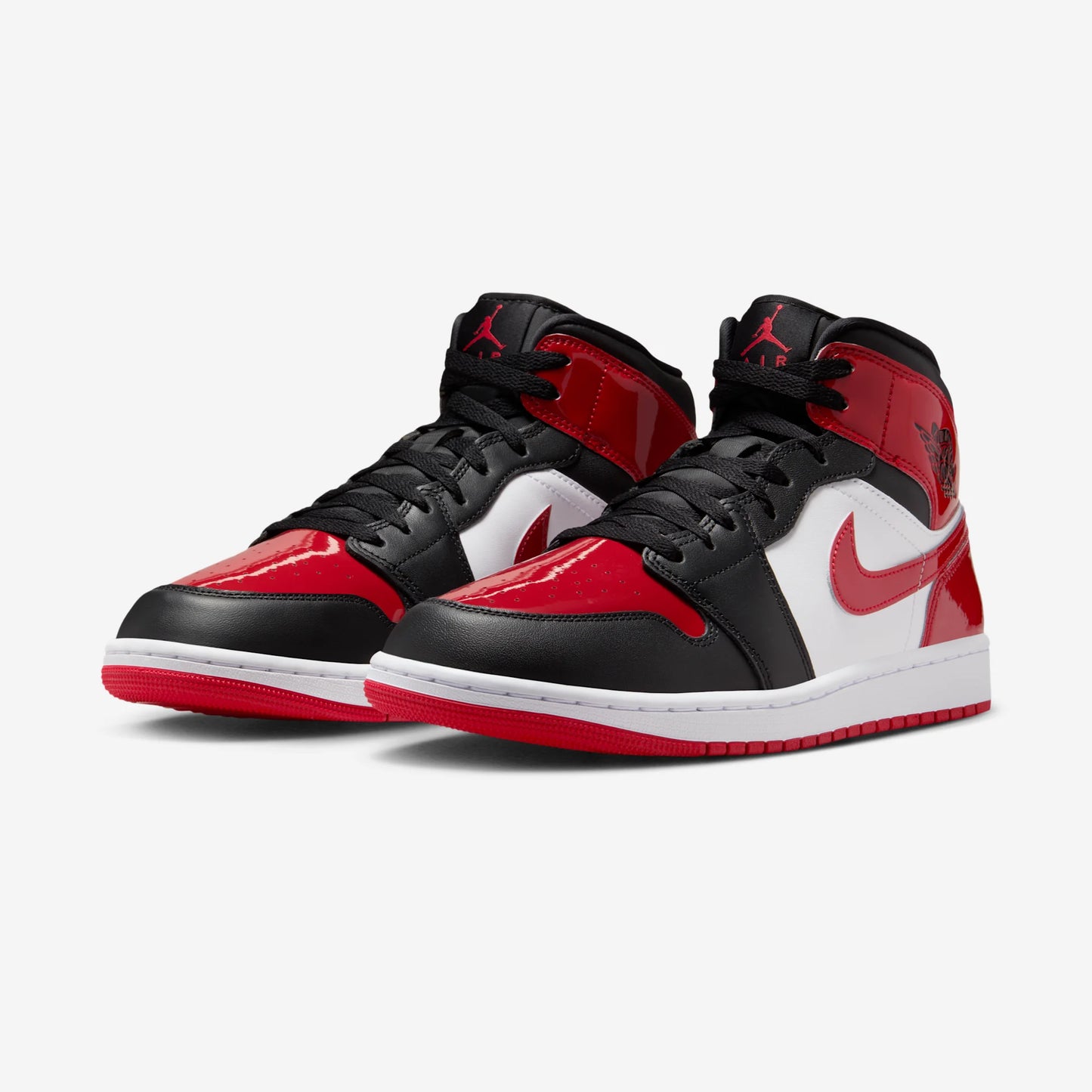 Jordan 1 Mid SE Patent Bred Toe