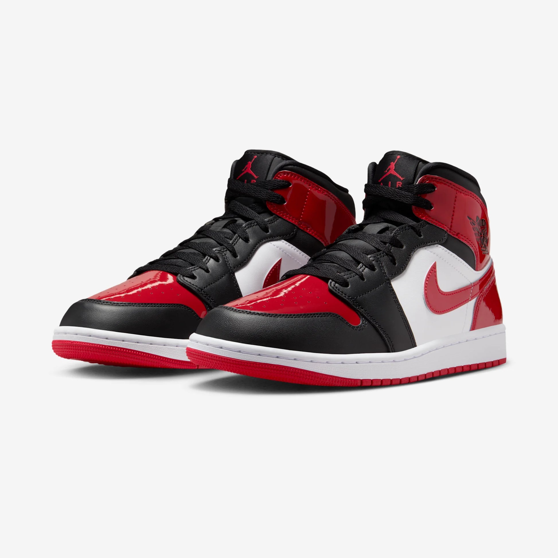 Jordan 1 Mid SE Patent Bred Toe