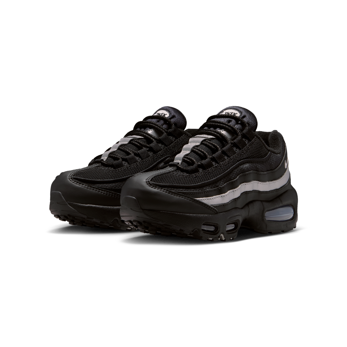 Nike Air Max 95 Black White Metallic Silver (GS)