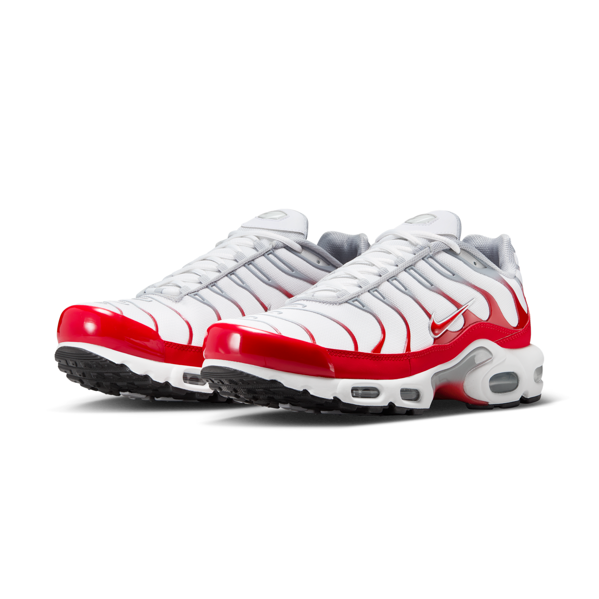Nike Air Max Plus White University Red Wolf Grey