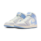 Jordan 1 Mid Psychic Blue Sail Coconut Milk (Women's)