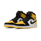 Jordan 1 Mid Yellow Toe Black