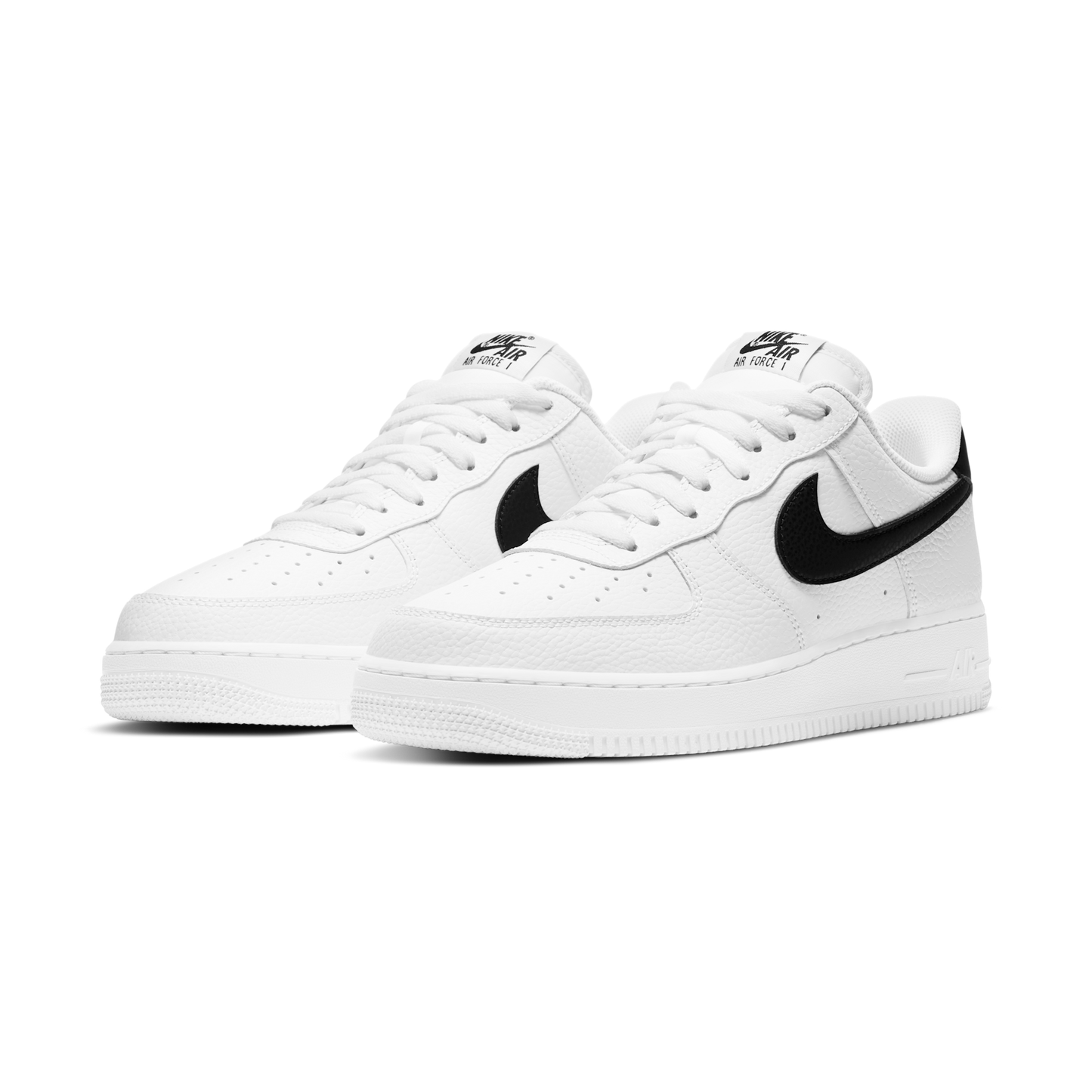 Nike Air Force 1 Low '07 White Black Pebbled Leather