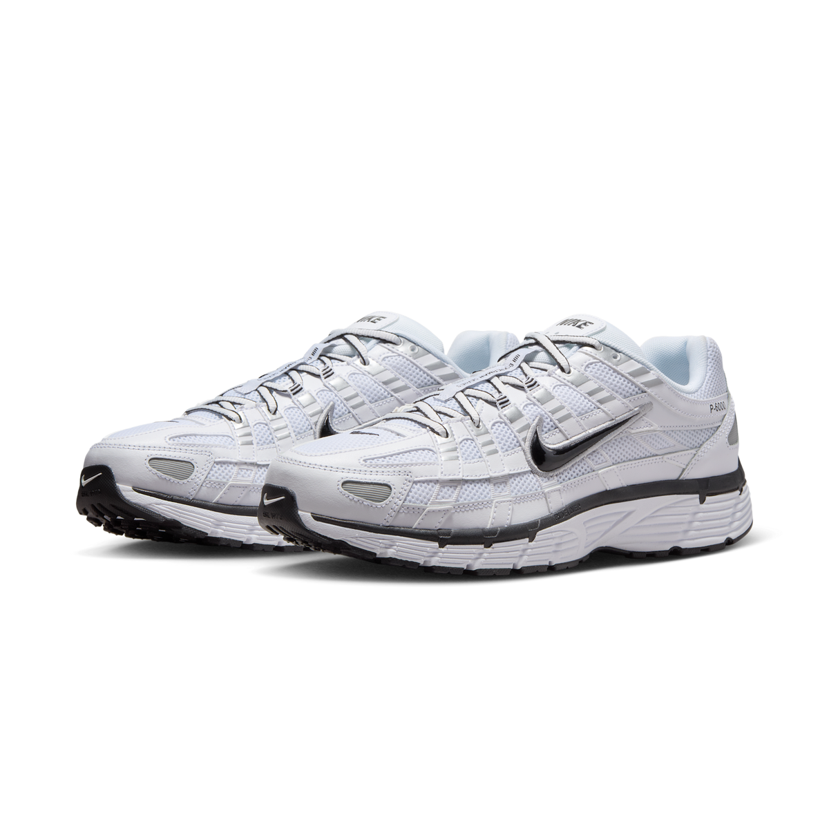 Nike P-6000 White Metallic Silver Black