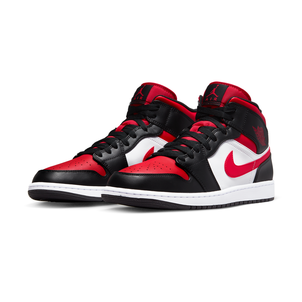 Jordan 1 Mid White Black Red (2022)