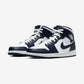 Jordan 1 Mid White Metallic Gold Obsidian