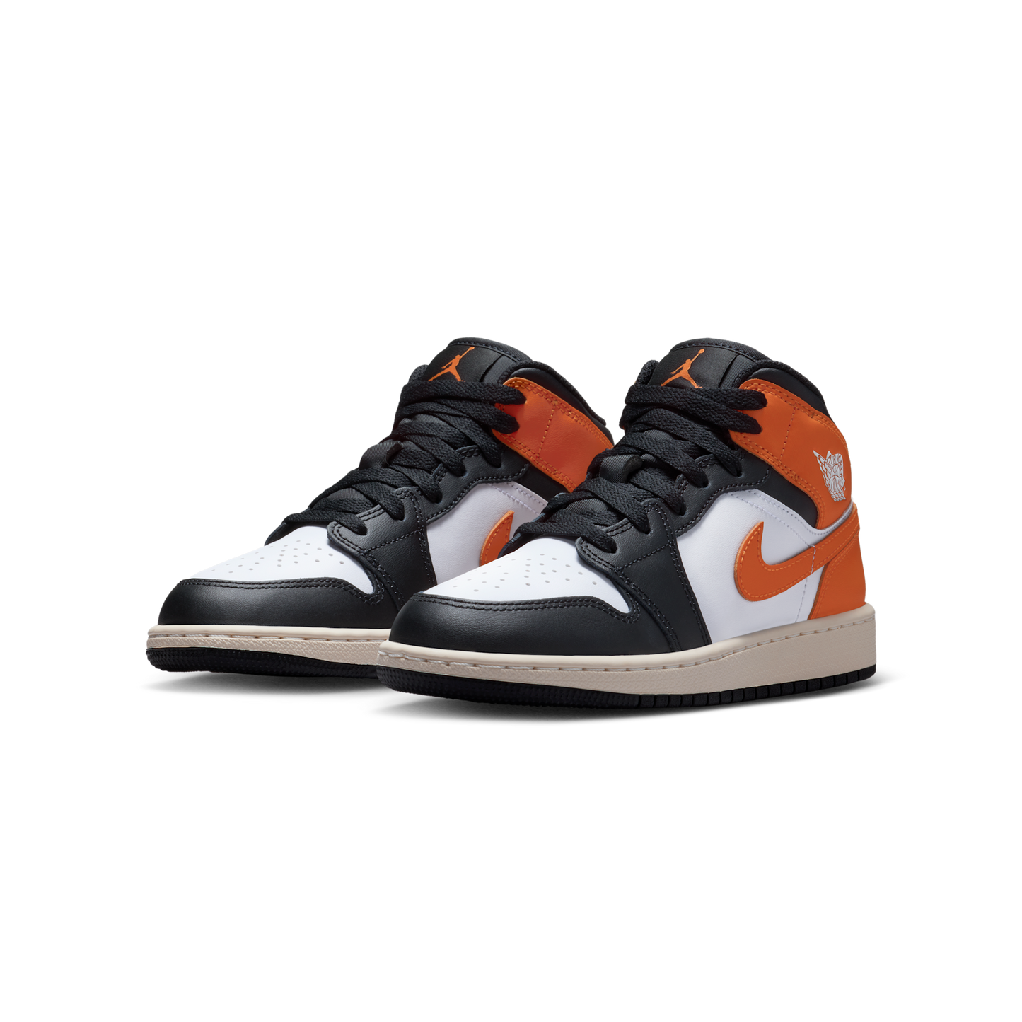Jordan 1 Mid Black Toe Starfish