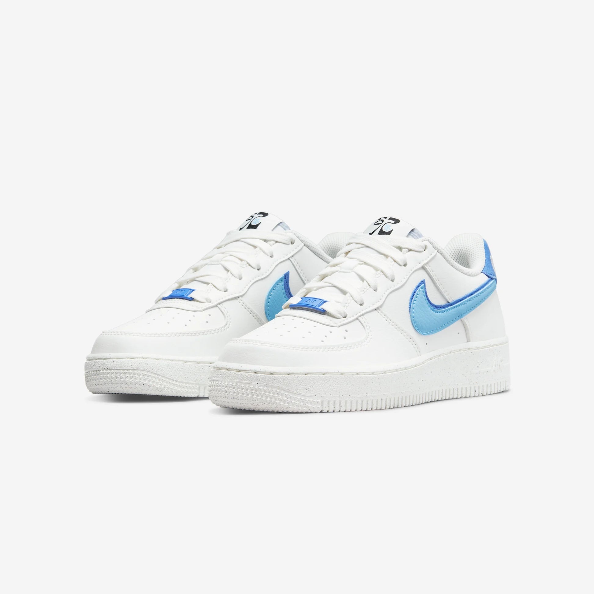 Nike Air Force 1 Low 82 Double Swoosh White Medium Blue (GS)