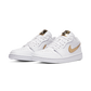 Jordan 1 Low White Metallic Gold (Women's)