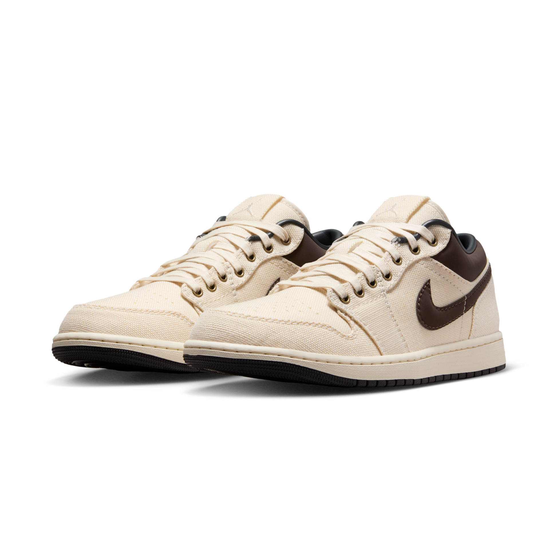 Jordan 1 Low Premium Pale Ivory Off Noir Baroque Brown