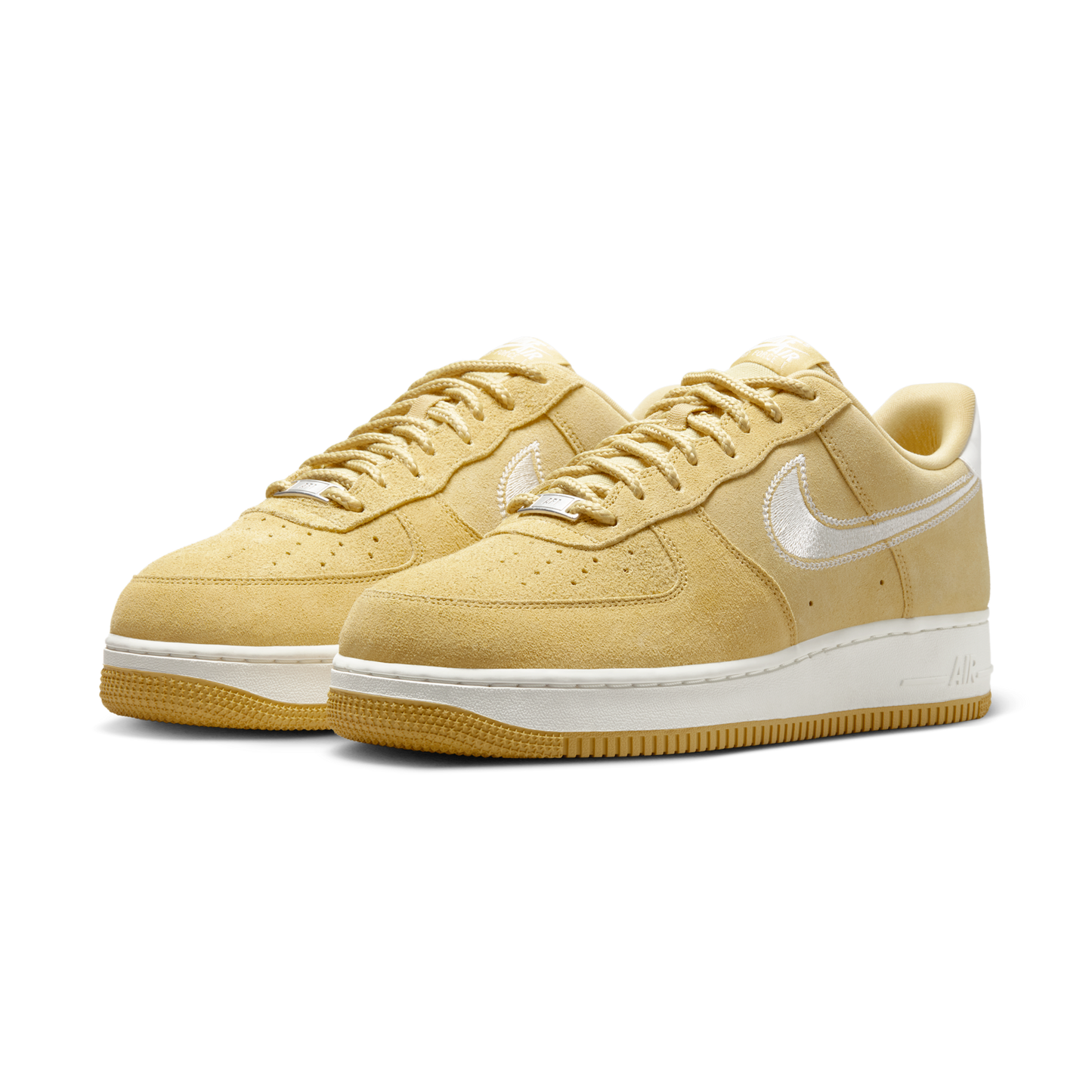 Nike Air Force 1 Low '07 LV8 Buff Gold Sail Embroidered Swoosh