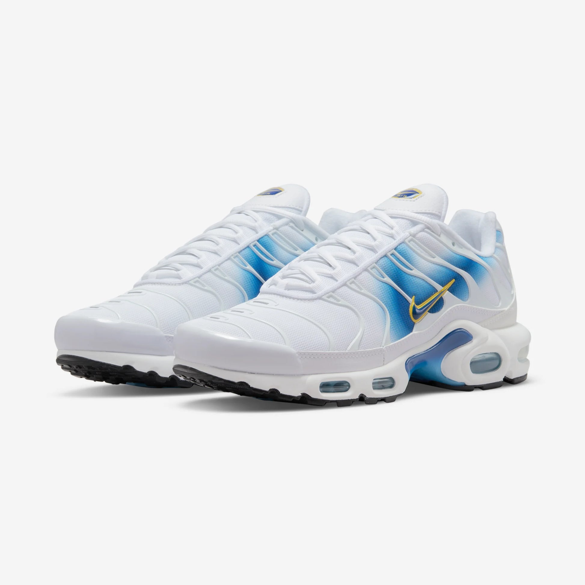 Nike Air Max Plus Spray Paint Swoosh White Blue