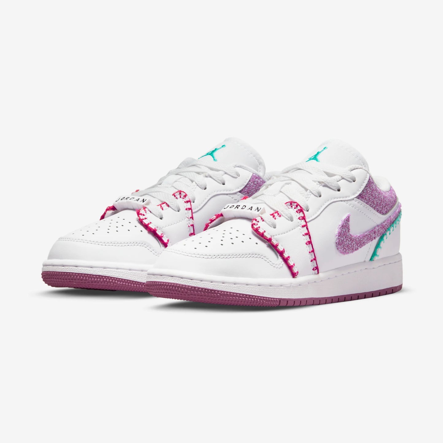 Jordan 1 Low White Light Bordeaux (GS)