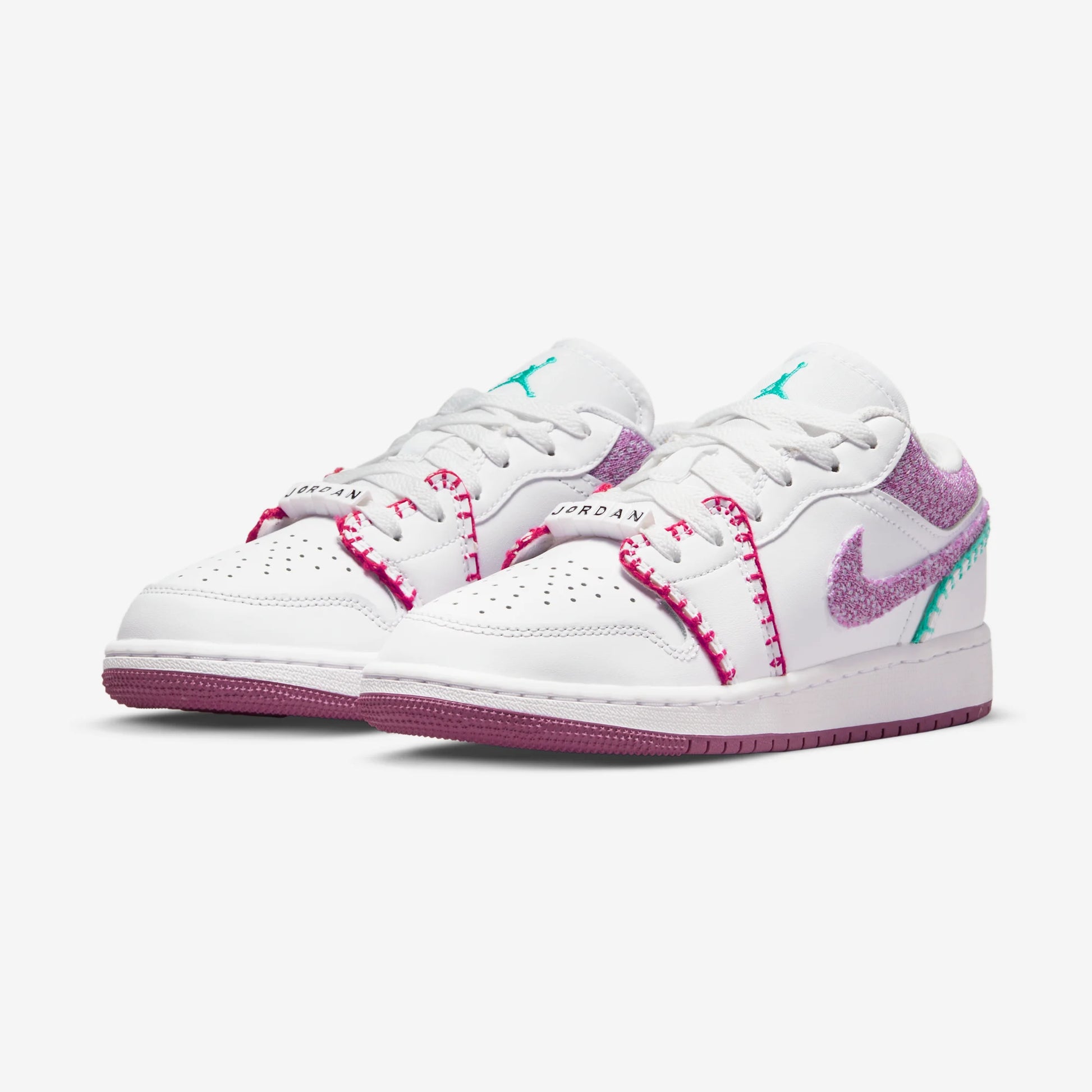 Jordan 1 Low White Light Bordeaux (GS)