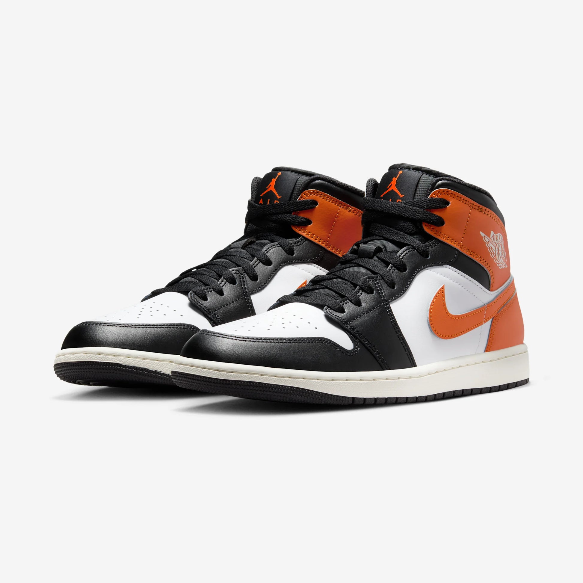 Jordan 1 Mid Black Toe Starfish