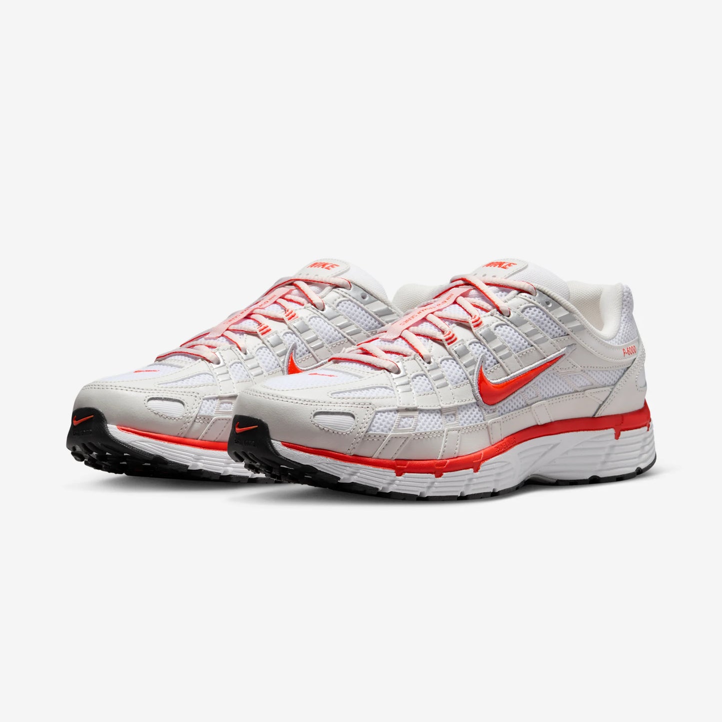 Nike P-6000 White Platinum Tint Black Picante Red (Women's)