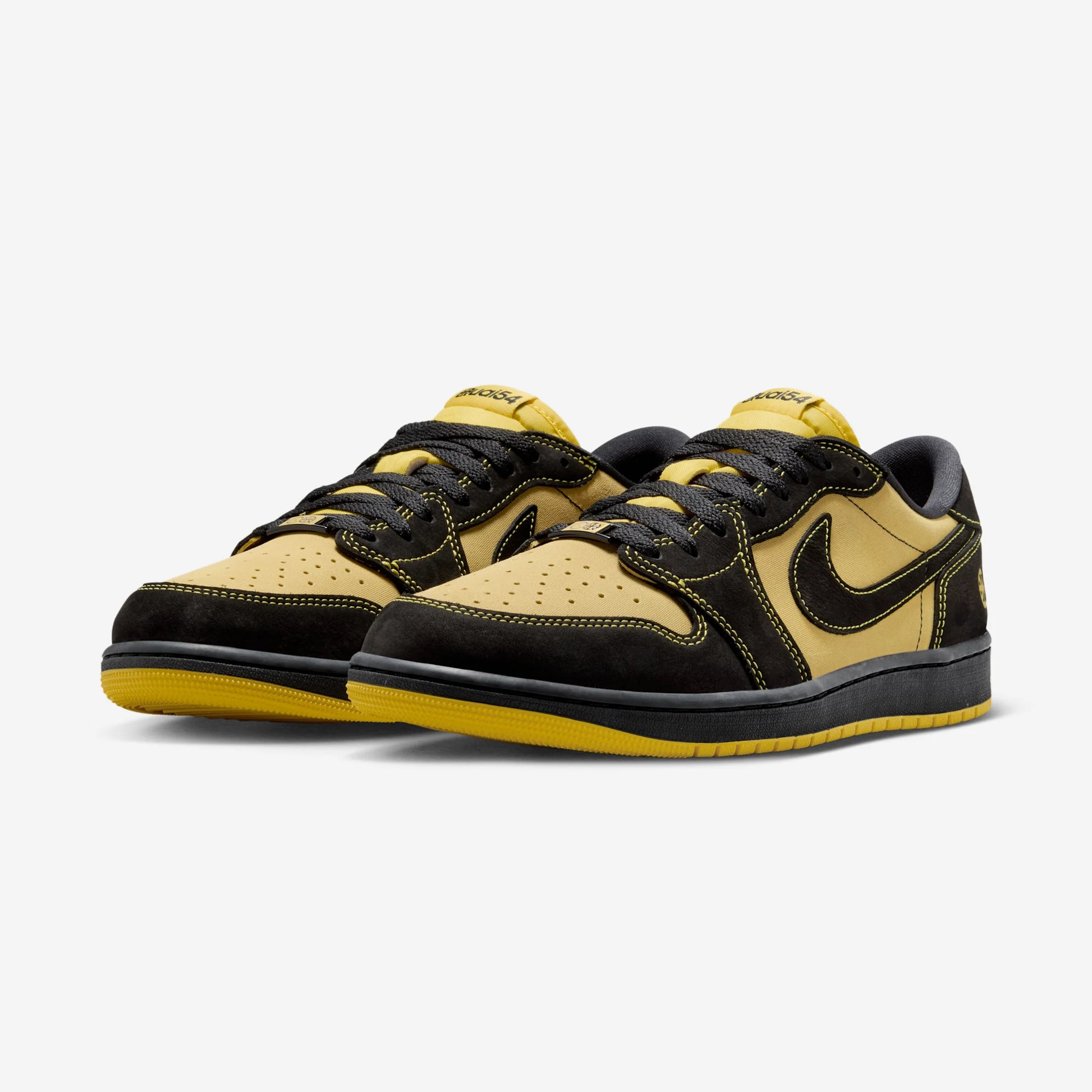 Jordan 1 Retro Low OG Quai 54 Black Tour Yellow Red