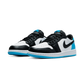 Jordan 1 Retro Low OG Black Dark Powder Blue (Women's)