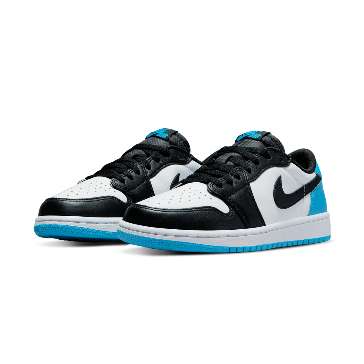 Jordan 1 Retro Low OG Black Dark Powder Blue (Women's)