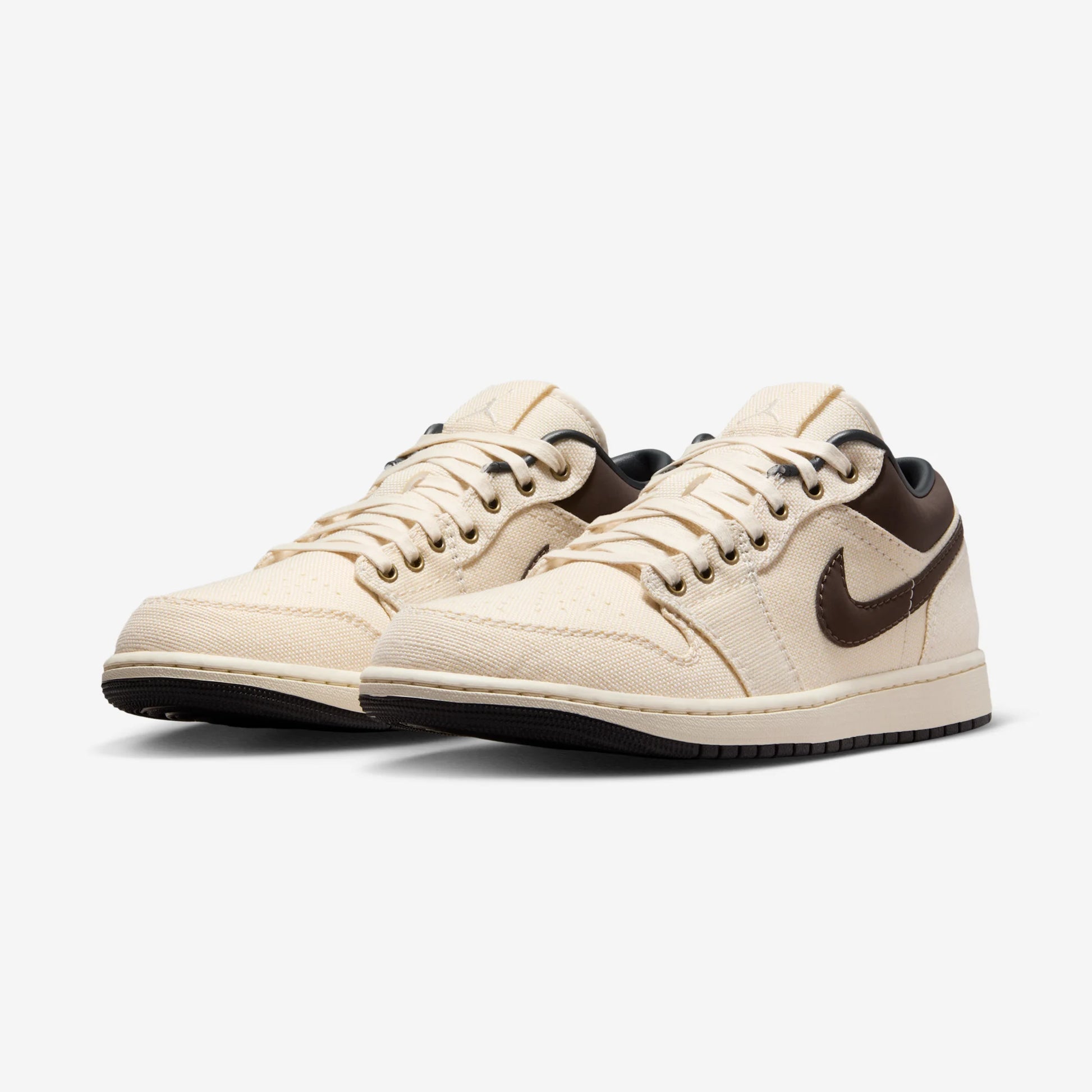 Jordan 1 Low Premium Pale Ivory Off Noir Baroque Brown