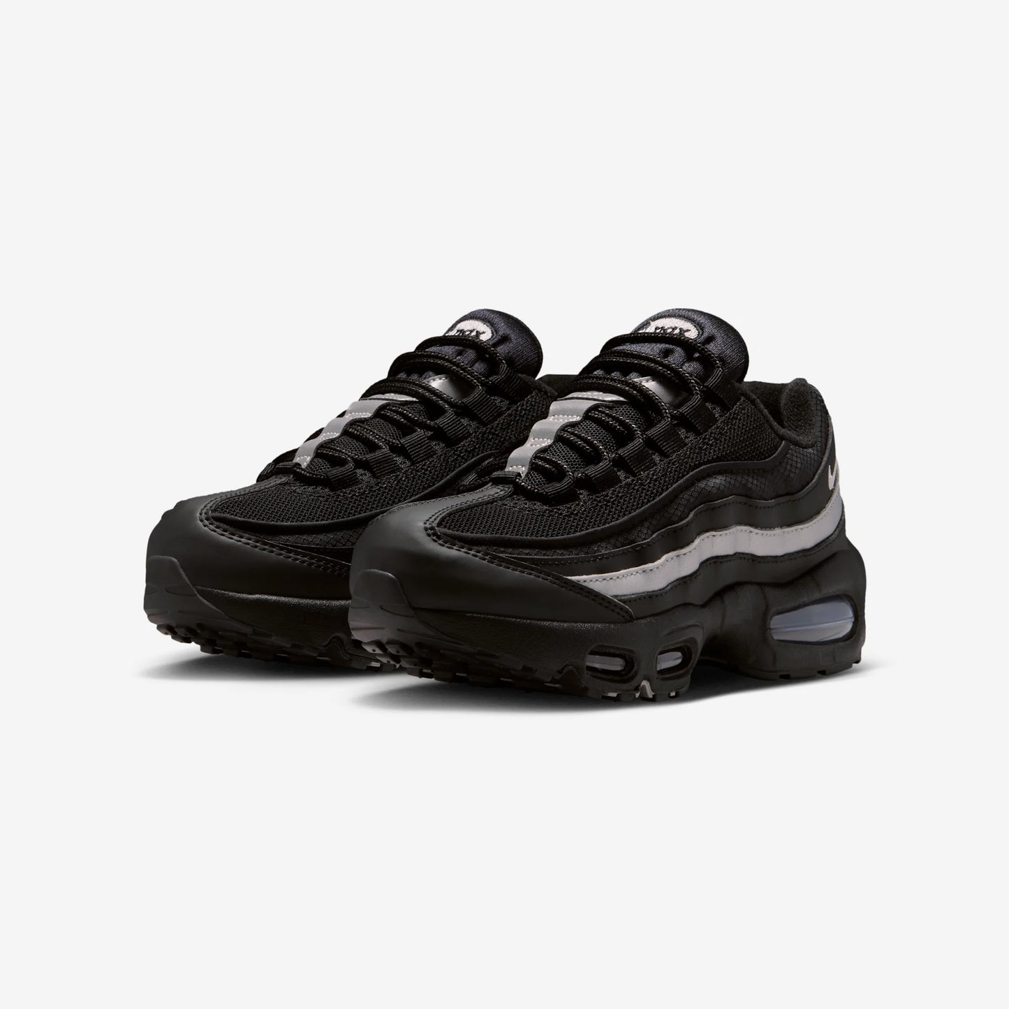 Nike Air Max 95 Black White Metallic Silver (GS)