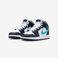 Jordan 1 Mid Obsidian Dark Powder Blue (GS)