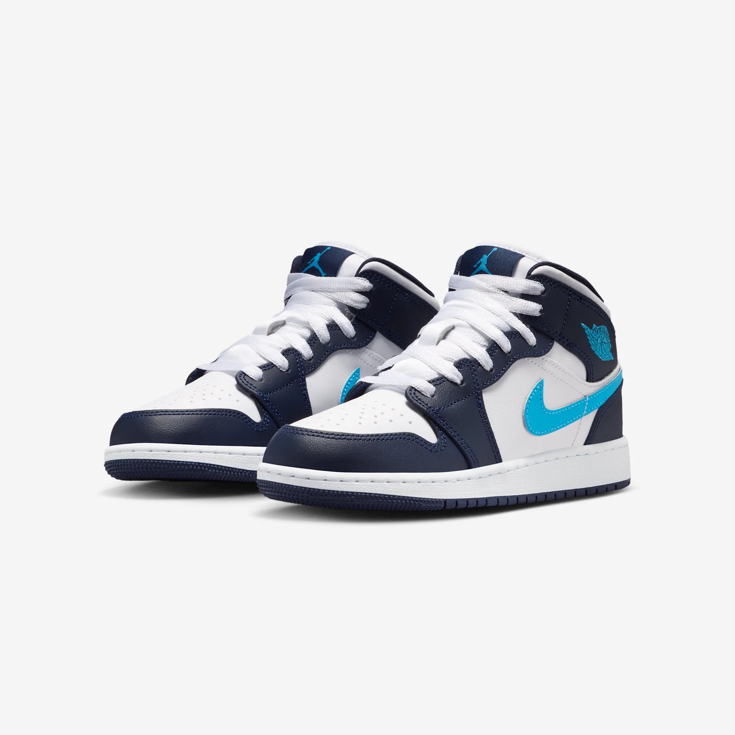 Jordan 1 Mid Obsidian Dark Powder Blue (GS)