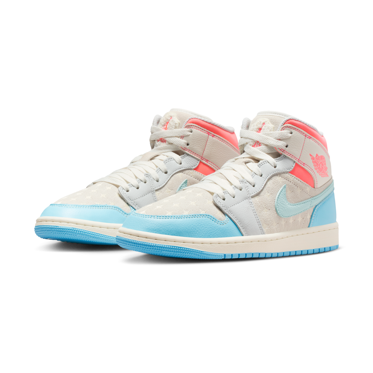 Jordan 1 Mid Sail Hot Lava Blue Chill (Women's)
