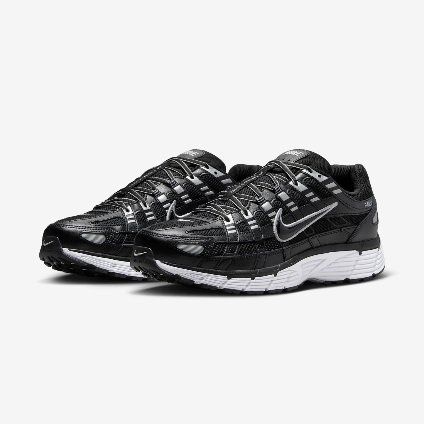 Nike P-6000 Black White Metallic Silver