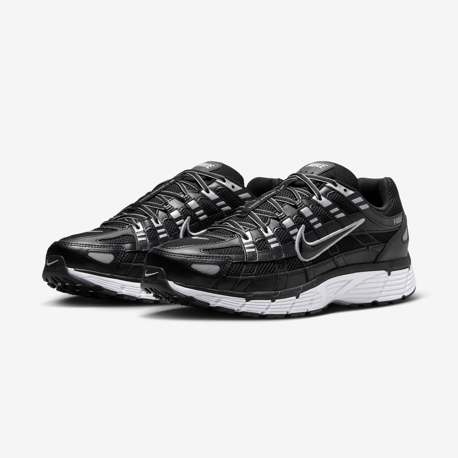 Nike P-6000 Black White Metallic Silver