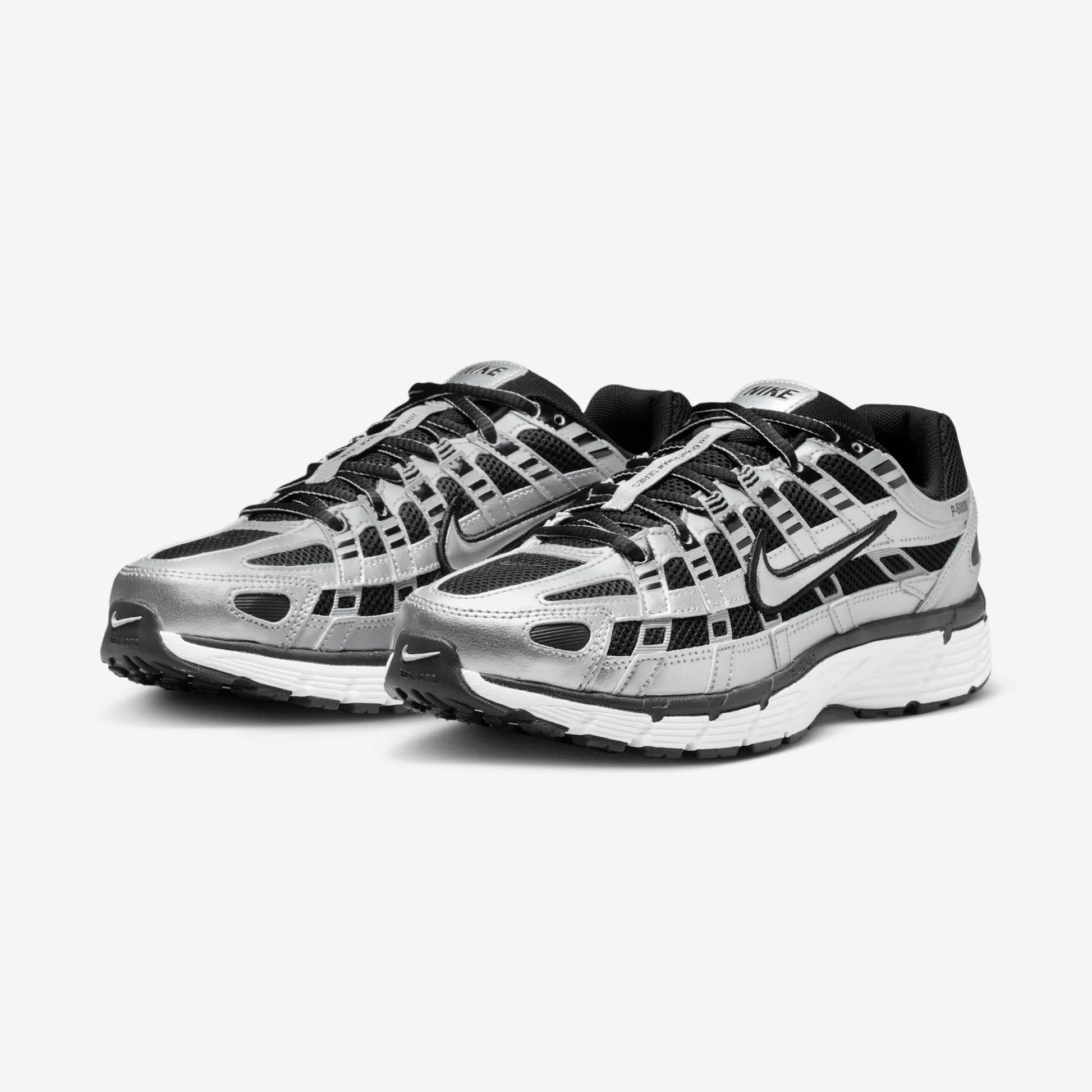 Nike P-6000 Metallic Silver Black White (Women's)