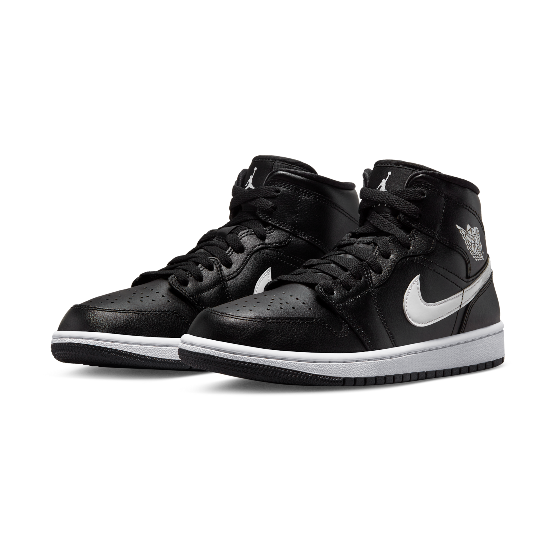 Jordan 1 Mid Black White (Women's)
