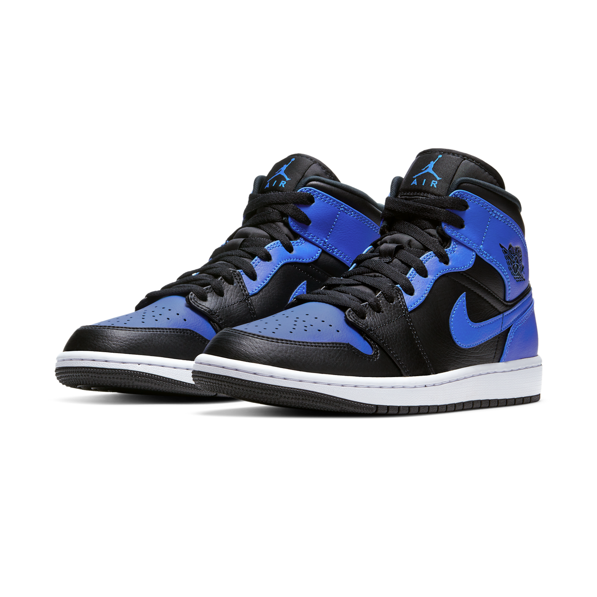 Jordan 1 Mid Hyper Royal Tumbled Leather