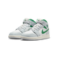 Jordan 1 Mid White Pure Platinum Pine Green