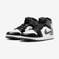 Jordan 1 Mid Black White Iron Grey