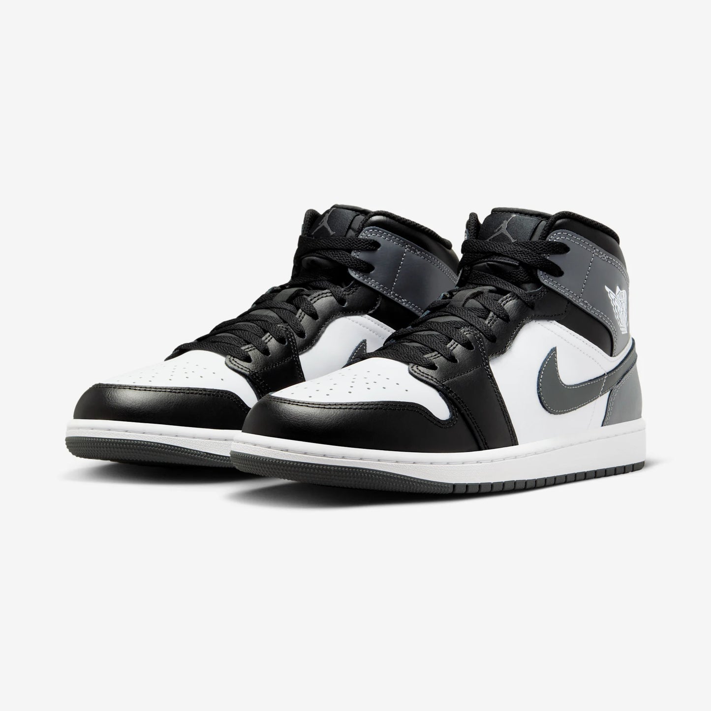 Jordan 1 Mid Black White Iron Grey