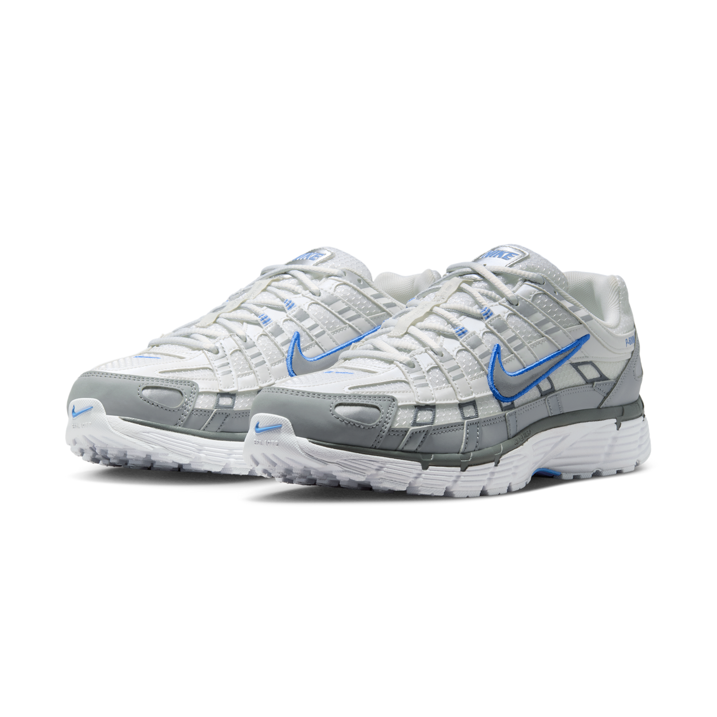 Nike P-6000 White Metallic Silver Blue