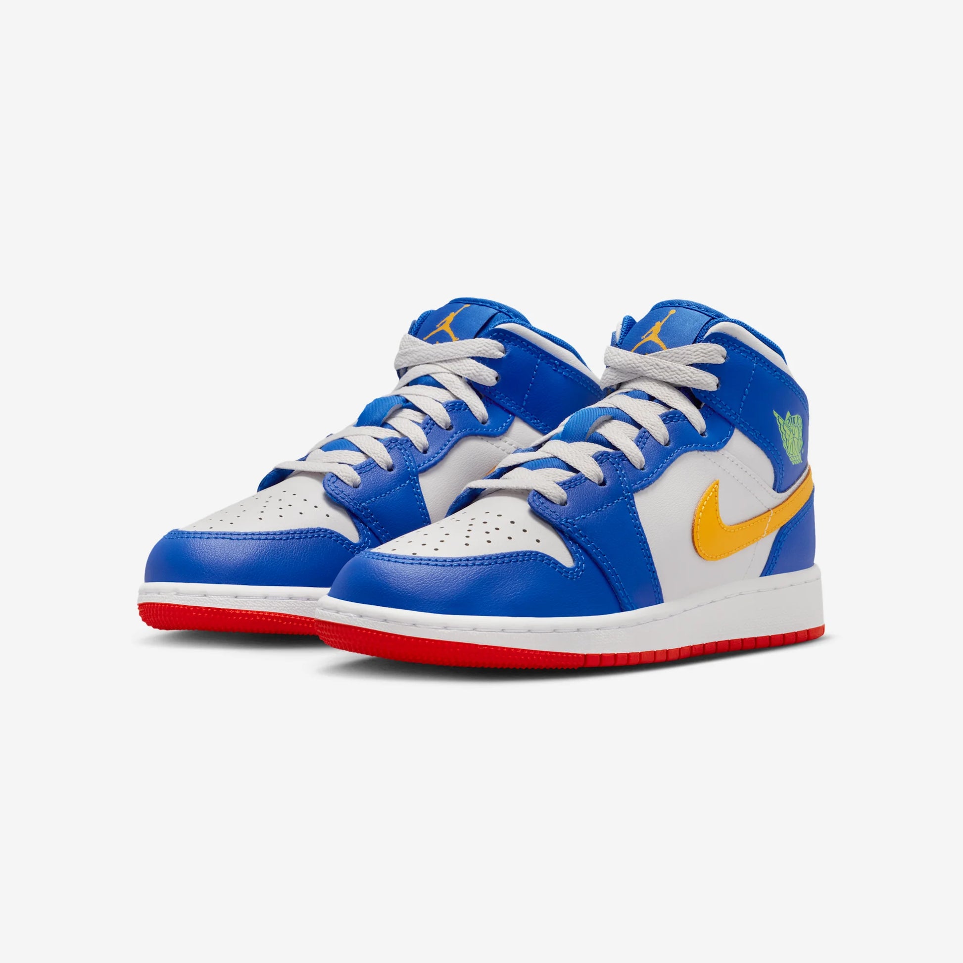 Jordan 1 Mid Racer Blue Red Gold (GS)
