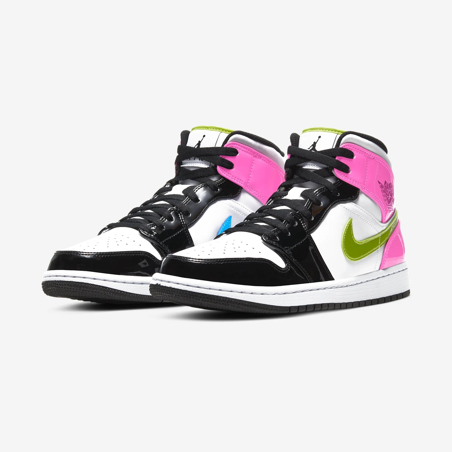 Jordan 1 Mid White Black Cyber Pink