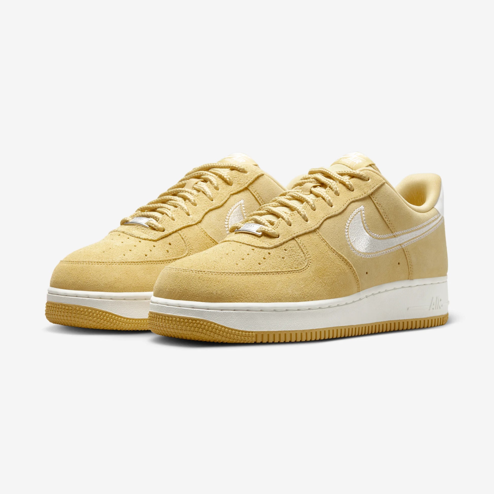 Nike Air Force 1 Low '07 LV8 Buff Gold Sail Embroidered Swoosh
