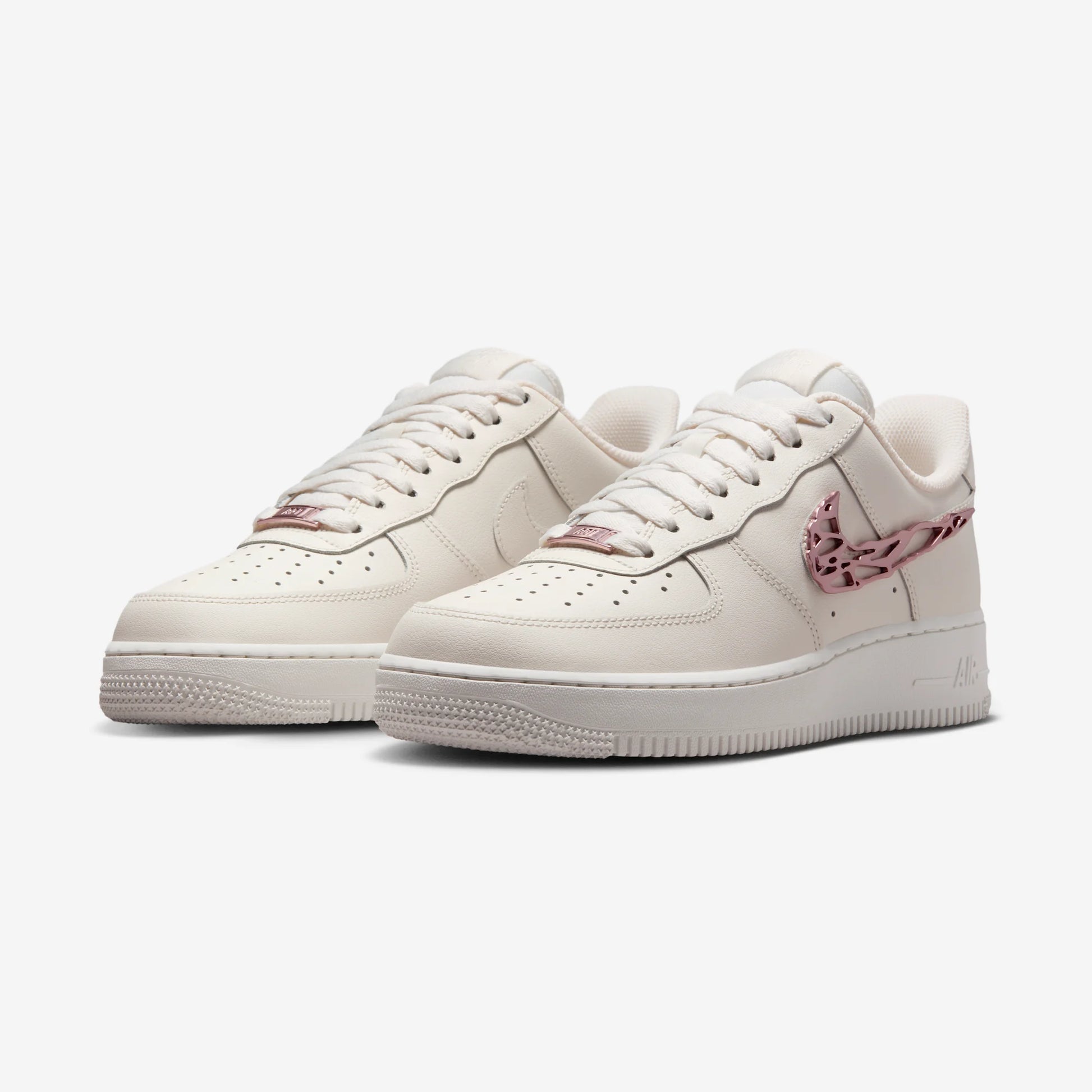 Nike Air Force 1 Low Liquid Metal Swoosh Metallic Rose Gold (Women's)