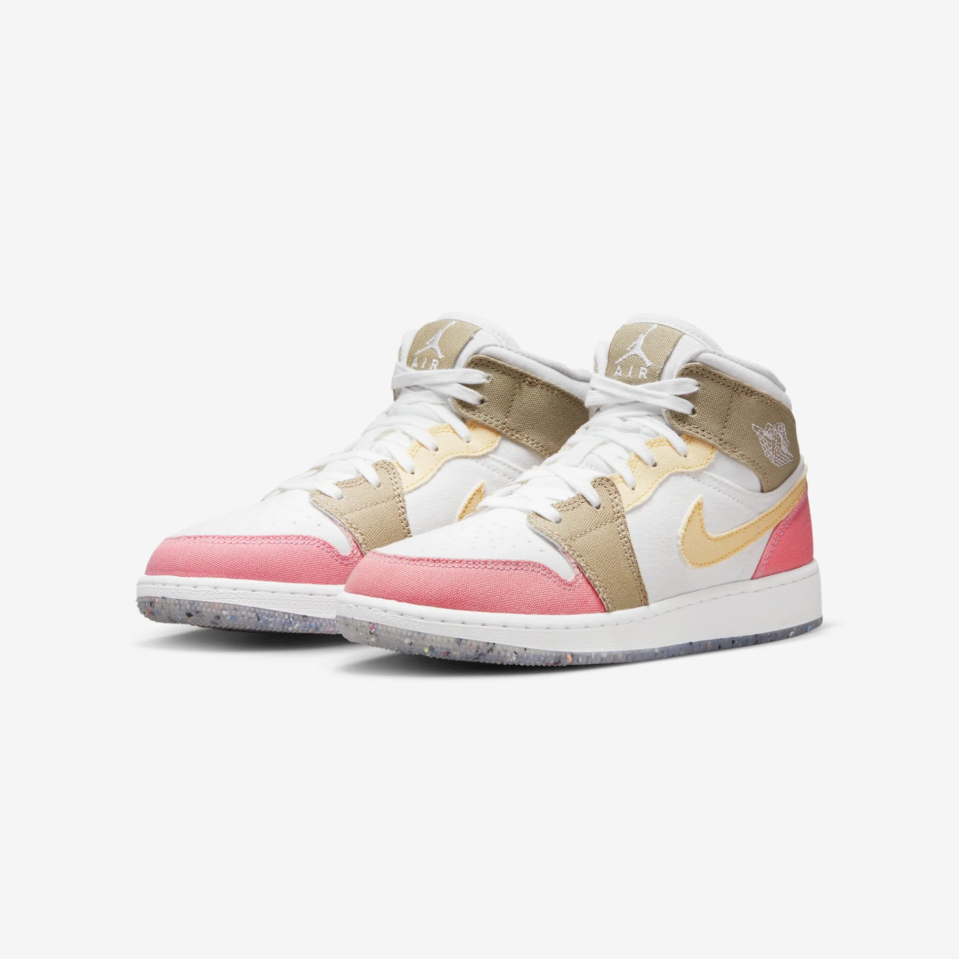 Jordan 1 Mid SE Pastel Vivid Green Grind (GS)