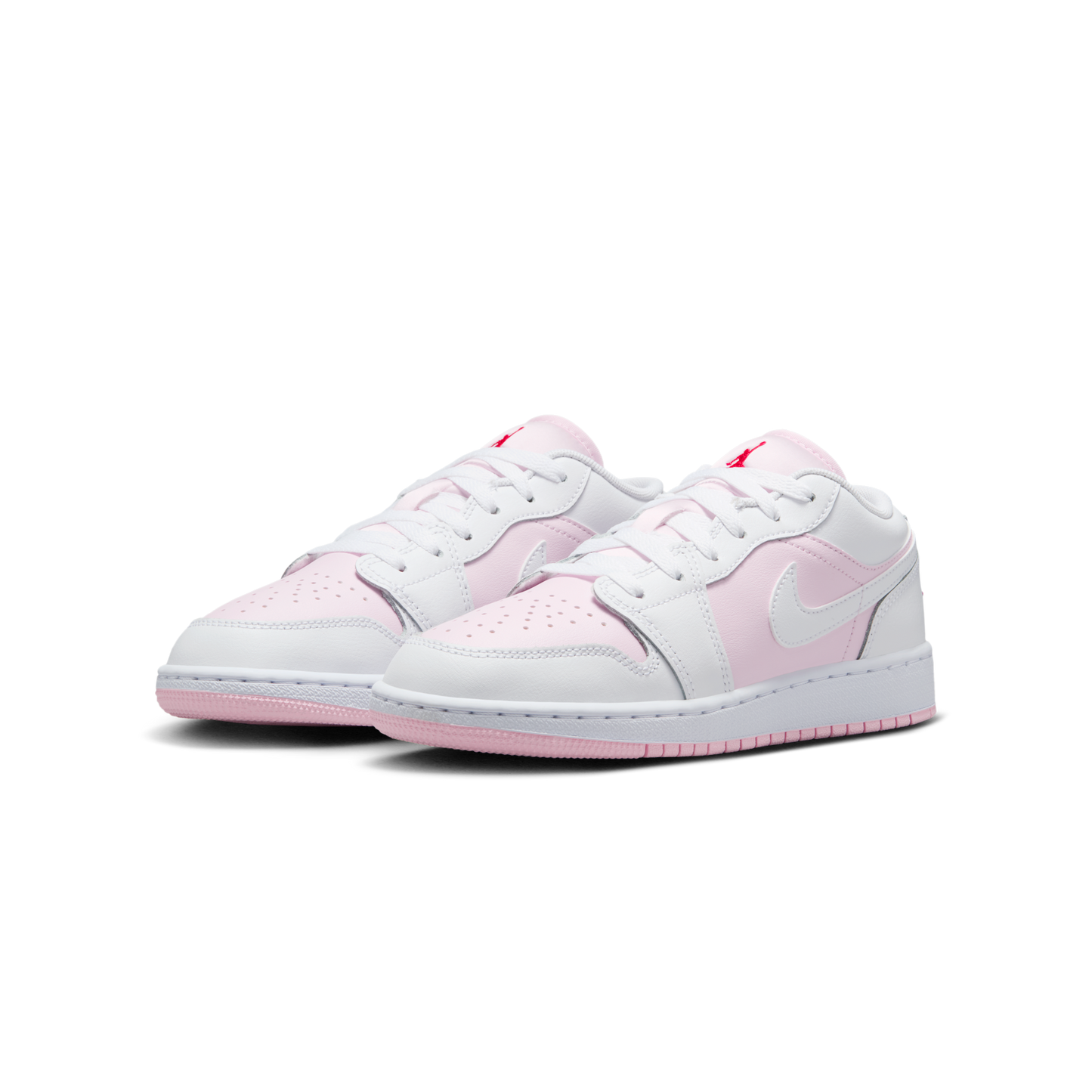 Jordan 1 Low Pink Foam Fire Red White (GS)