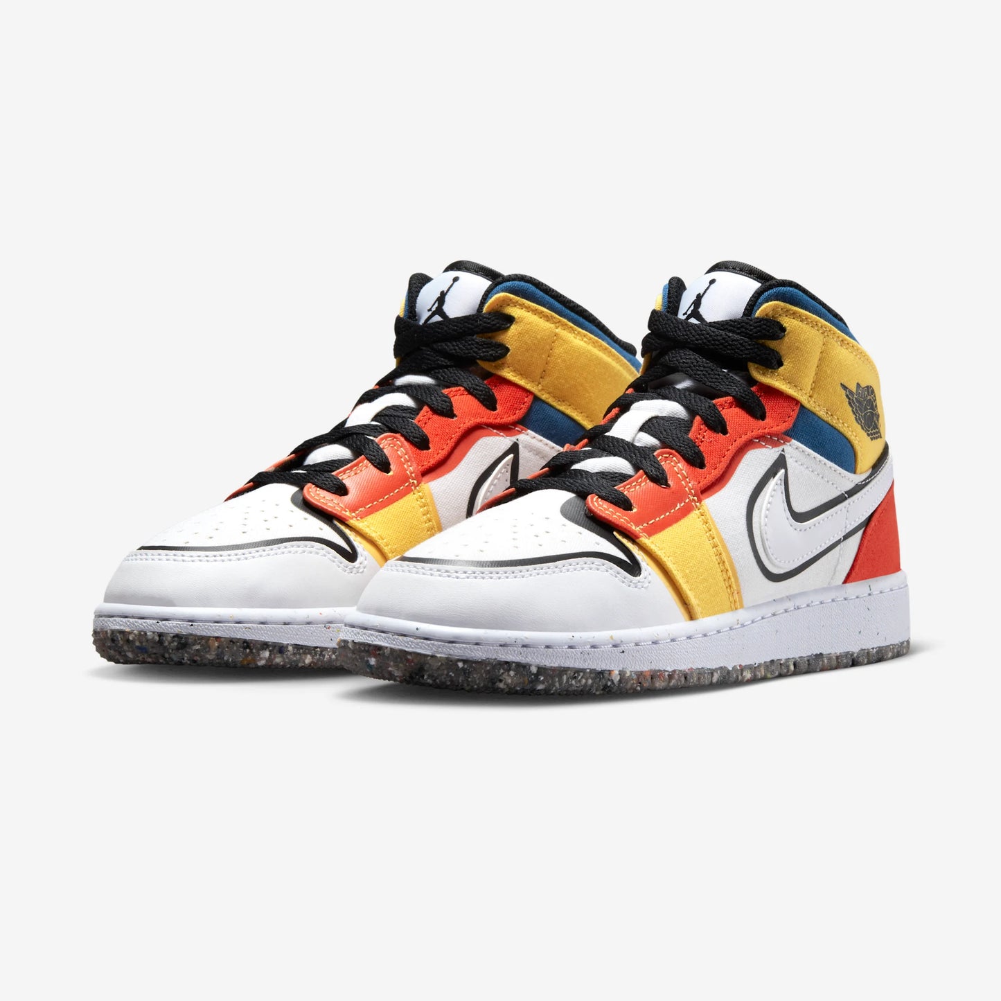 Jordan 1 Mid Multi-Color Canvas (GS)