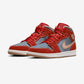 Jordan 1 Mid Denim Red