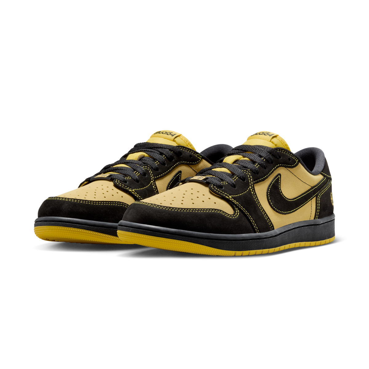 Jordan 1 Retro Low OG Quai 54 Black Tour Yellow Red