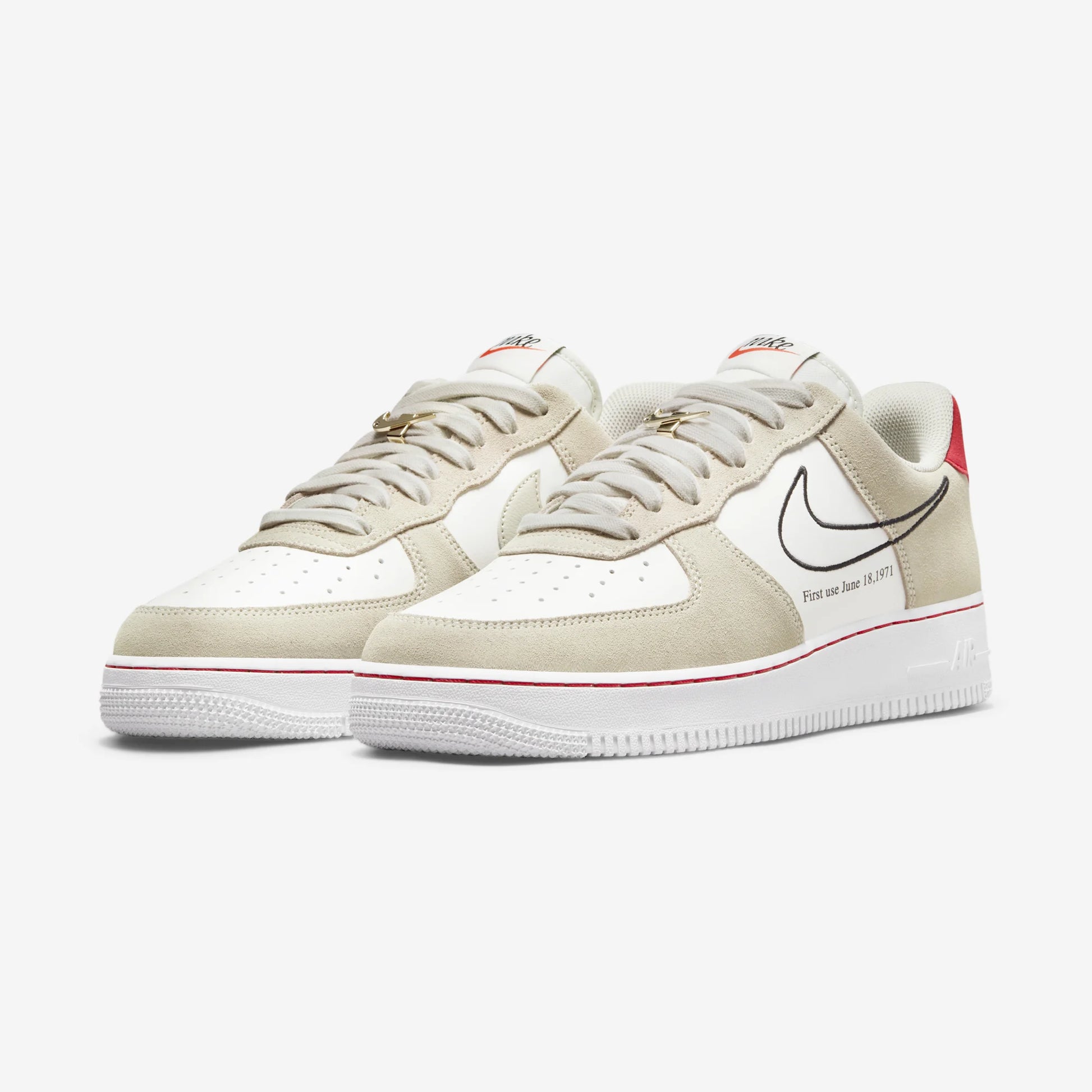 Nike Air Force 1 Low First Use Light Sail Red