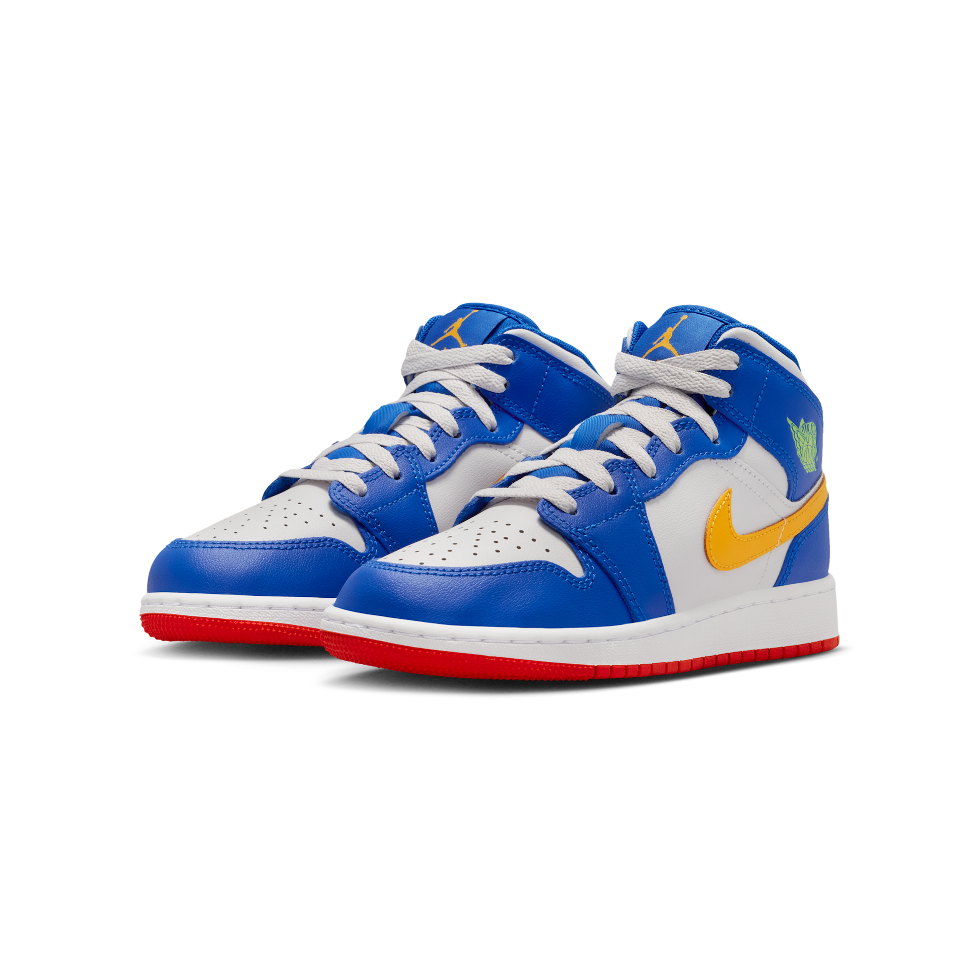 Jordan 1 Mid Racer Blue Red Gold (GS)